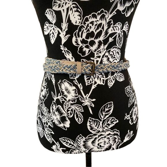 Braided Adjustable Plus Size Skinny Belt Dress Classic Formal Buckle - Picture 1 of 13